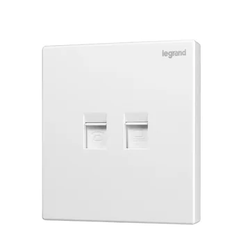 

High Quality Large Panel Computer and Telephone Socket 86type Network Wall Socket Simple Classic Elegant White and Gold