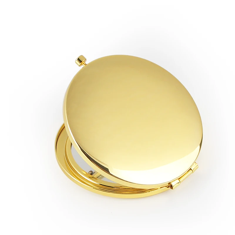 Round Mirror Compact Blank Plain gold Colour For DIY gift mirror (6)