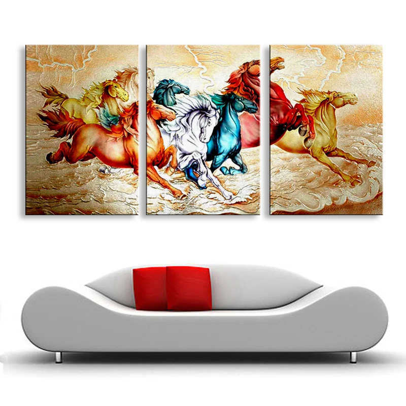 

Art painting 3 pieces Eight Chun painting high definition print canvas painting poster and wall art living room picture AN3-001