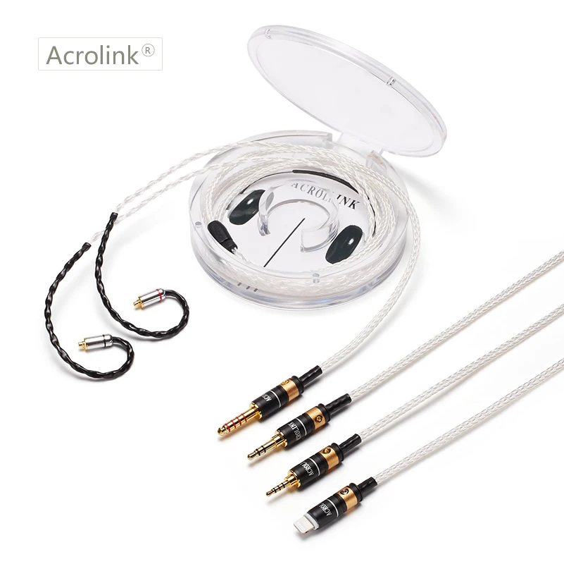 Acrolink 16 Core модернизированные посеребренные наушники с mmcx для 4 4/3 5/2 5/iphone Съемный