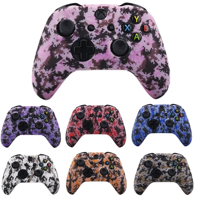 Cheap Anti-Slip Camouflage Color Silicone Cover Skin Case For XBOX ONE S/X Controller Mosaic Style