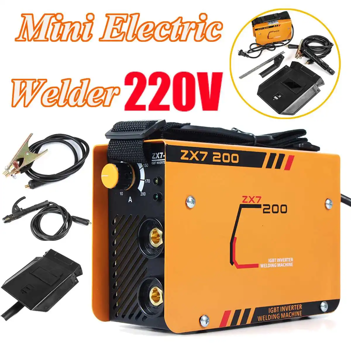 

New 220V 10-200A Mini Electric Welding Machine ZX7-200MINI Arc Welder 2.5-3.2mm for Tig Welding Soldering Working Adjustable