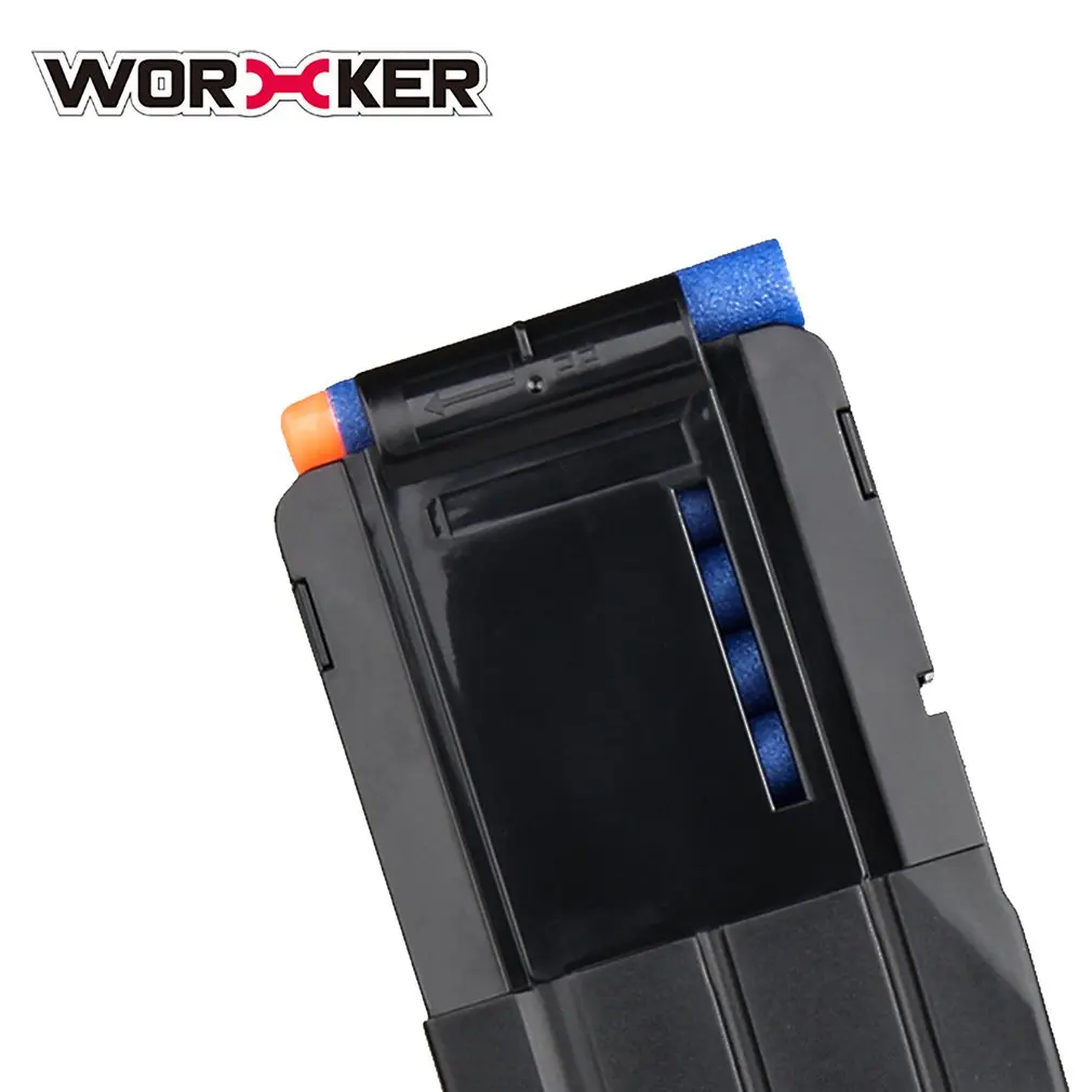 WORKER 22 пули АК модель кривая Мягкая Пуля зажим патрон Дротика Патрон Зажим для Nerf патрон Держатель Журнал Клип игрушечный пистолет Accs
