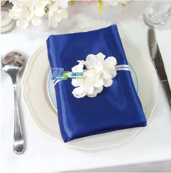 Varmhus свадебные салфетки обеденные атласная Твердые складной квадратный handker вечерние Карманный платок 51 см* 51 см - Цвет: Royal Blue