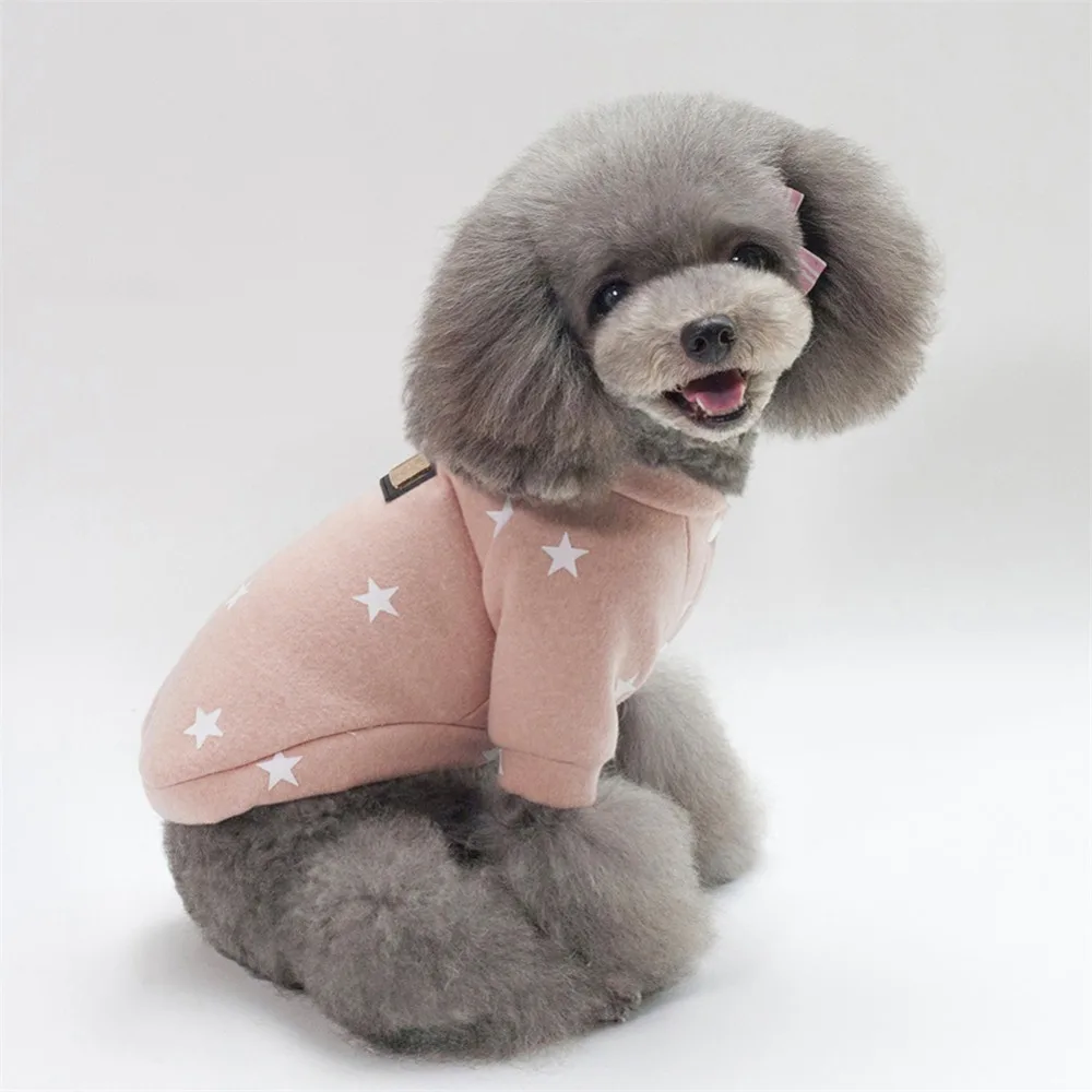 Five Stars Warm Dog Clothes Winter Soft Cotton Sweater Clothing Puppy Coats For Small Dogs Chihuahua Christmas Pet Costume