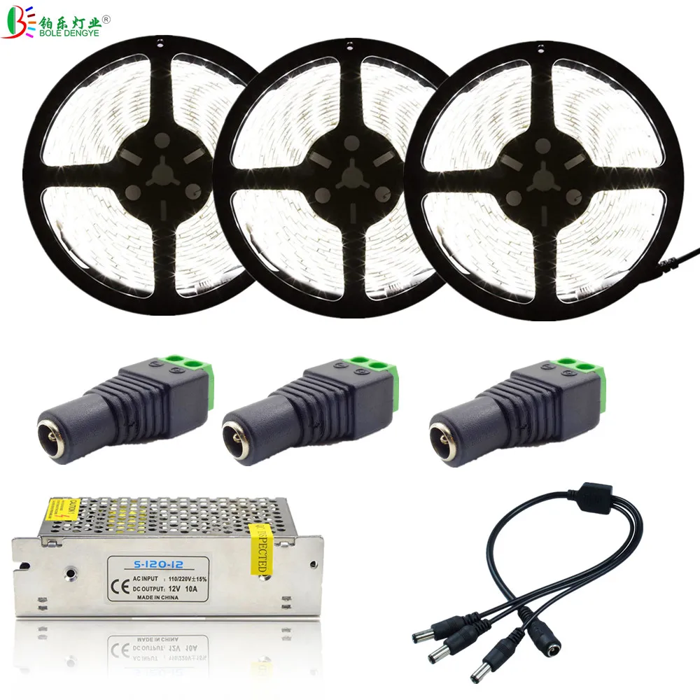 SMD 2835 5050 5630 Белая теплая белая светодиодная лента постоянного тока 12 В 60