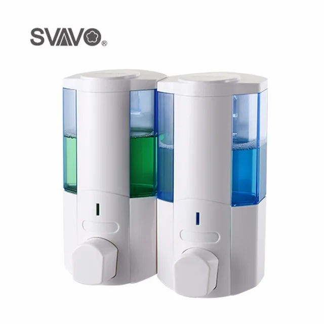 350ml 2 Bathroom Accessories Double Soap Dispenser Kitchen Wall 350ml 2 Bathroom Accessories Double Soap Dispenser Kitchen Wall Mounted Hand Pressing Liquid