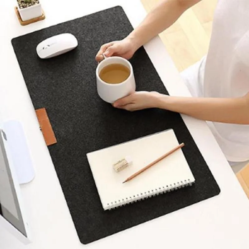 

700*330mm Large Office Computer Desk Mat Modern Table Keyboard Mouse Pad Wool Felt Laptop Cushion Desk Mat Gamer Mousepad Mat