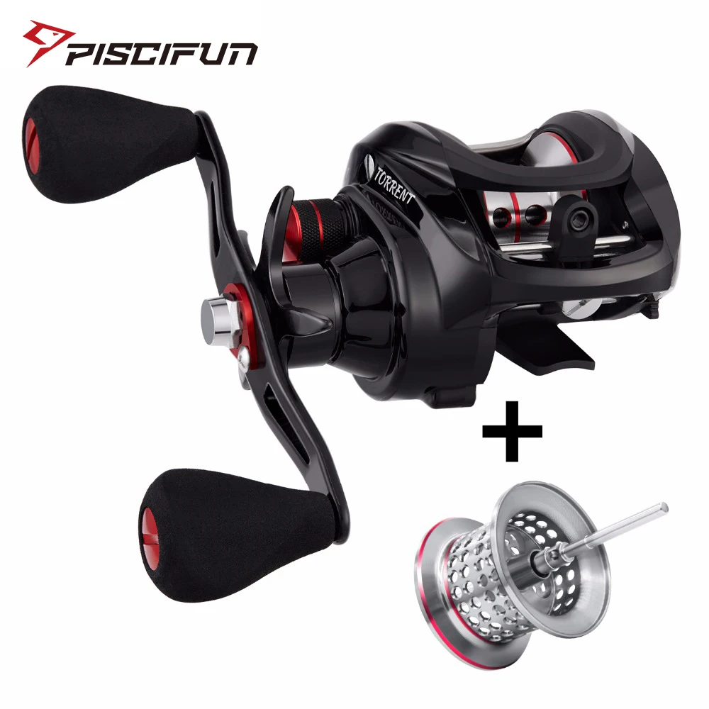 Kaufen Piscifun Torrent angeln Reel Mit Extra Licht Spool 8,1 kg Carbon Drag 7,1 1 getriebe Verhältnis 6 Lager angeln Baitcastingrolle