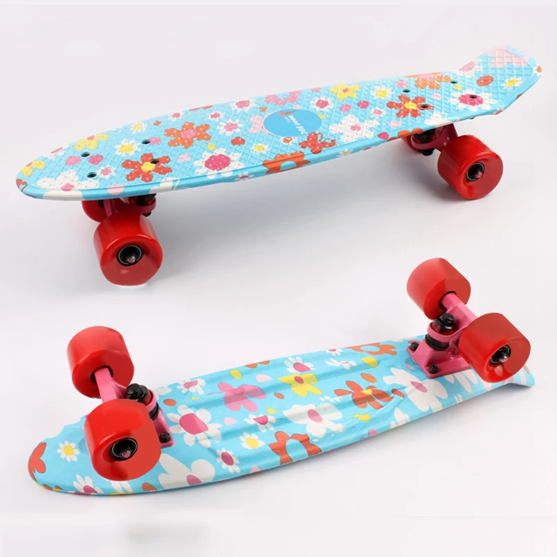 

Free Shipping Fish board peny board printed mini skateboard deck skate scooter skateboarding board longboard truck skate