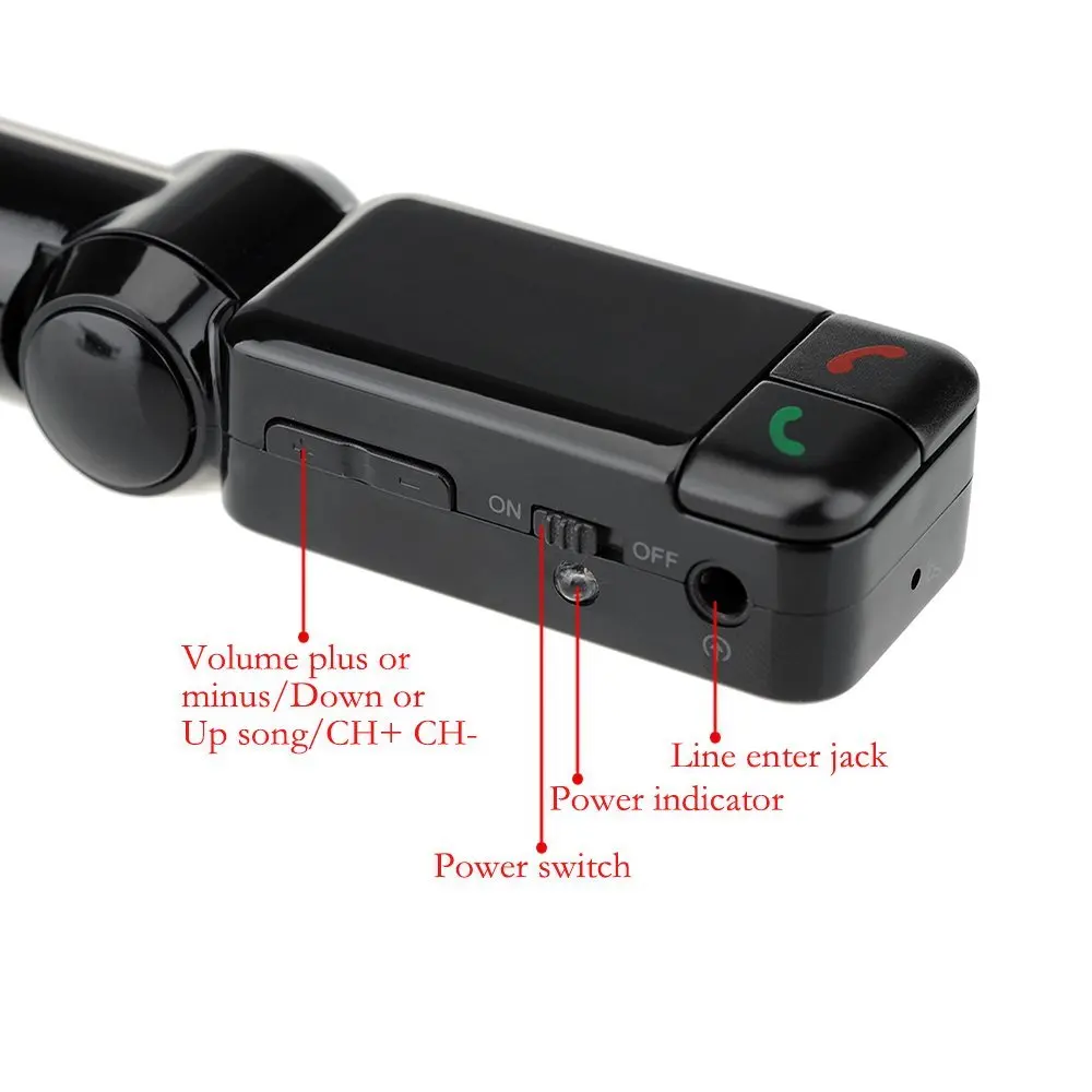 VicTsing FM Transmitter Bluetooth Car Kit with Dual USB Car Charger Hands-Free Calling Wireless In-Car FM Transmitter MP3 Player (5)