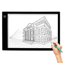 K4 LED Light Drawing Table USB Pad A4 Copy Board Adjustable Brightness Copying Sketch Tracing Display Black