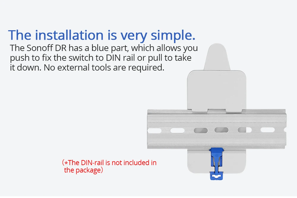 Dr Din Rail чехол для лотка, регулируемый держатель, дешевое решение, комплект для SONOFF Basic RF Pow TH 10 16 Dual Smart switch board Box