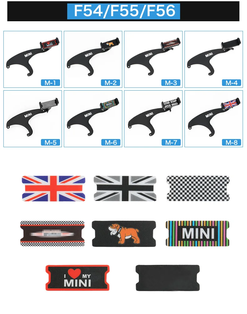 Car Mobile Phone Holder Bracket Union Jack Decorations for BMW Mini Cooper F55 F56 F54 Clubman Accessories (4)
