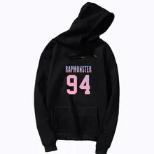 Kpop Bangtan Boys Rap Monster sterben Gleiche Kappe Hoody Herbst Winter Frauen Hoodies RM Langarm Verdickung Äußere