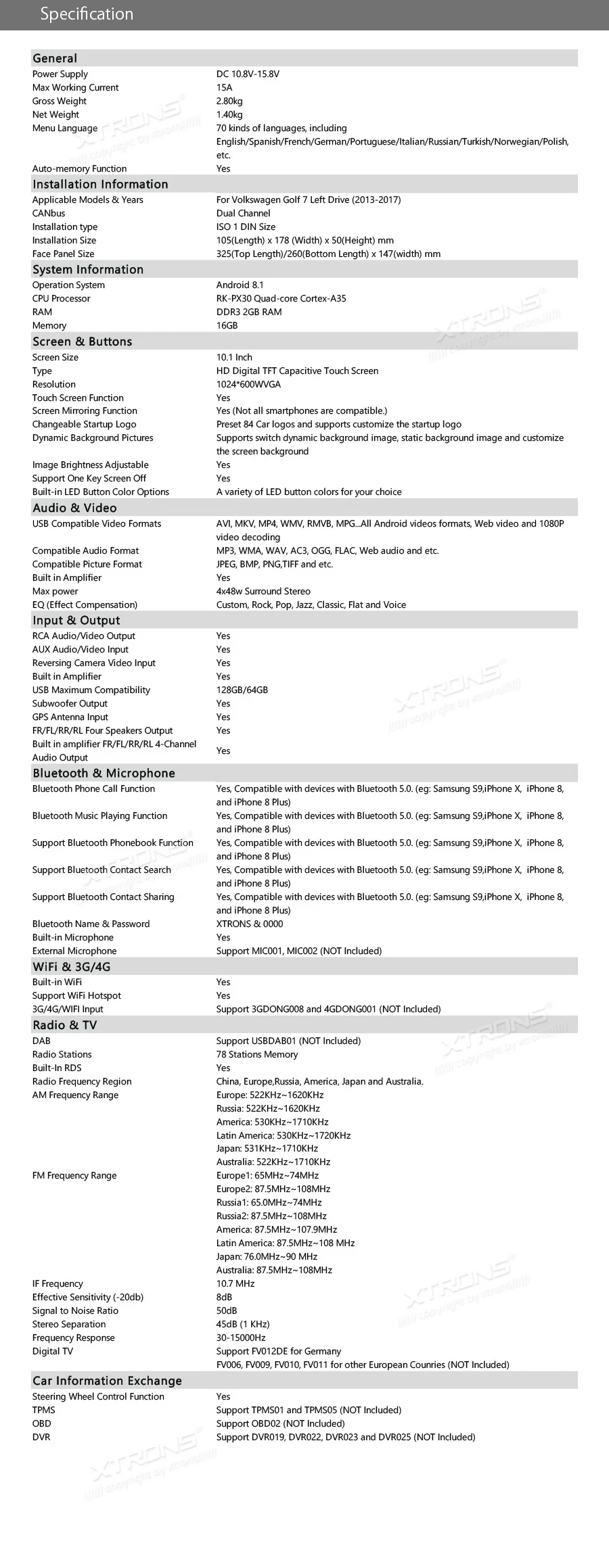 Excellent XTRONS 10.1" Android Radio GPS Car Player USB WIFI OBD NO DVD for VW Volkswagen vw Golf 7 Left Drive 2013 2014 2015 2016 2017 26 Excellent XTRONS 10.1" Android Radio GPS Car Player USB WIFI OBD NO DVD for VW Volkswagen vw Golf 7 Left Drive 2013 2014 2015 2016 2017 26