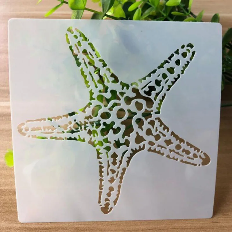 

Stencil Starfish Openwork Painting Template Embossing DIY Craft Bullet Journal Accessories Sjablonen For Scrapbooking Reusable