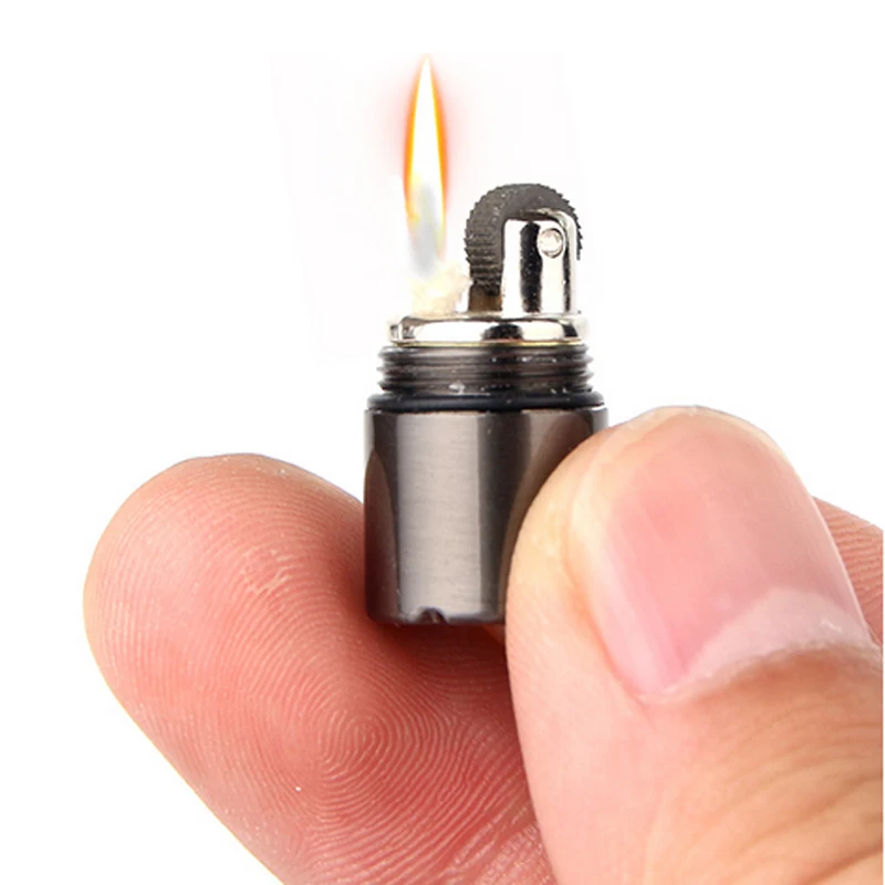 

1pc Mini Nail Cover Kerosene Lighter (no Kerosene )small Oil Machine Creative Chain Pendant Type Kitchen Kerosene Lighter