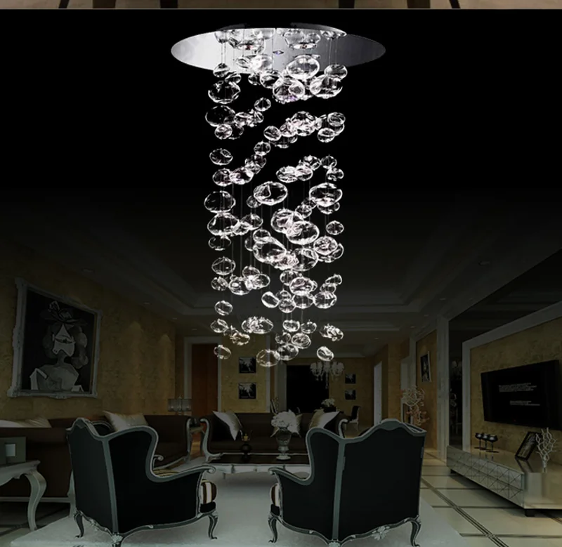 ZX современный светодиодный стеклянный шар люстра пузырьковый дизайн гостиная ресторан подвесной светильник спальня Droplight отель светильник