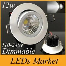 Cree Cob светодиодный потолочный светильник с регулируемой яркостью 10 Вт 12 Вт светодиодный встраиваемый светильник освещение для дома Теплый Холодный белый+ светодиодный драйвер UL CE