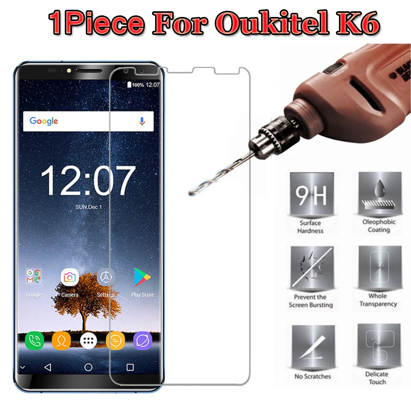 1 шт. 2 закаленное стекло для Oukitel K6 6 ГБ 64 ультратонкая Защитная пленка экрана с