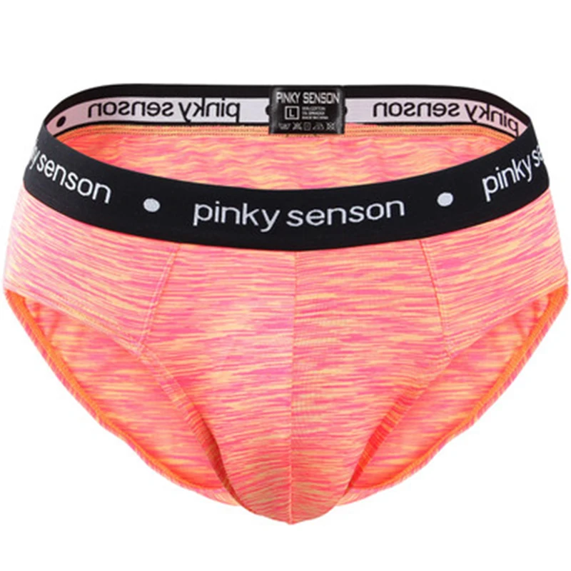 

DEWVKV Men's Underwear Briefs U Pouch Solid Pink Yellow Gray Red Soft Size L XL XXL Comfortable Male Panties New Arrival 2019 ZC