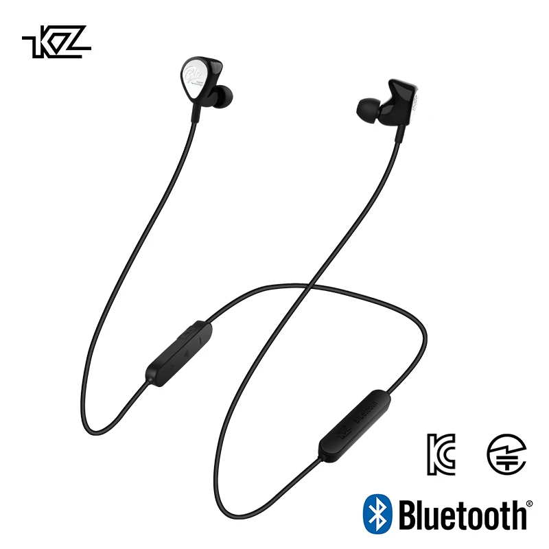 KZ BTE, беспроводные Bluetooth наушники, гибридная технология, спортивные наушники, водонепроницаемые, HIFI, басы, наушники в ухо, монитор, гарнитура APTX - Цвет: Черный