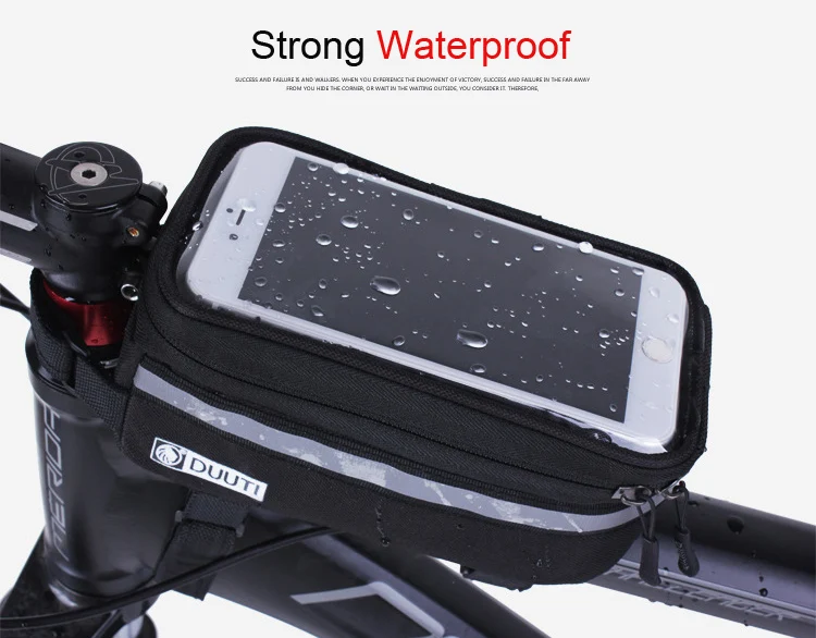 Cell Phone bag 3.5inch-5.7inch Cycling Bicycle bags panniers Frame Front Tube Bag  MTB Bike TPU Touch Screen Bag For Samsung S6