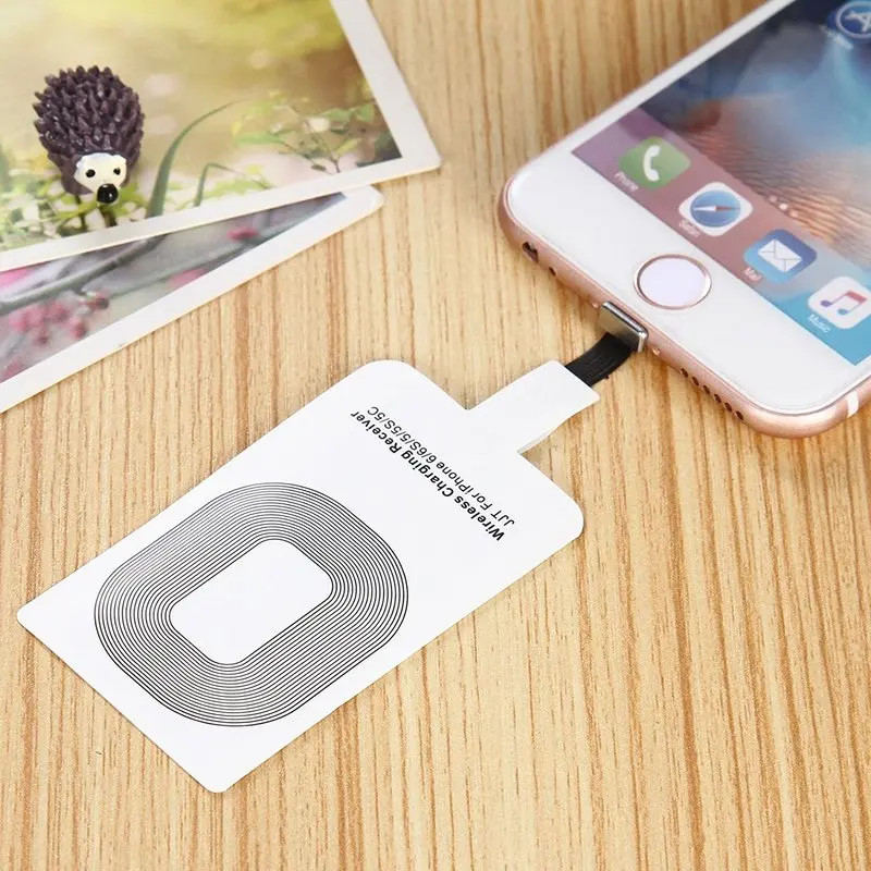 QI беспроводной зарядный приемник Micro USB/Type C адаптер Универсальный для