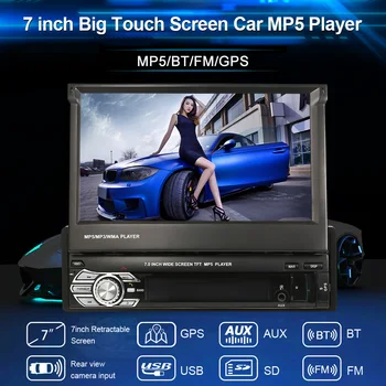 

Universal 7inch BT FM USB SD Car Stereo Radio Player Navigation Retractable MP5 Player