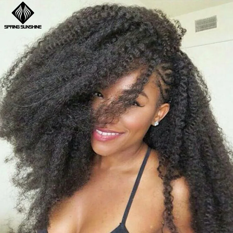 Весеннее солнце мягкие афро кудрявый натуральный черный 1b # Kanekalon Marley плетение волос 1 упак. 18