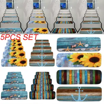 

5PCS Staircase Stair Riser Floor Vinyl Sticker 3D Self-adhesive DIY Wall Decal