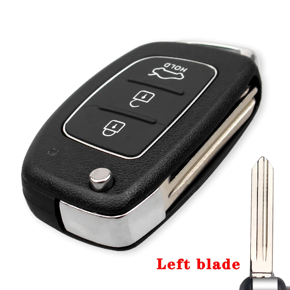 KEYYOU Flip Remote Car Key Shell Case For Hyundai Solaris ix35 ix45 ELANTRA Santa Fe HB20 Verna HY15/HY20/TOY40 Blade 3 Buttons