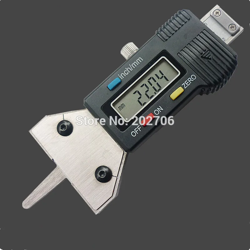 

stainless steel Digital Depth Gauge 0-25.4mm/0.01 Electronic LCD Tire Tyre Wheel Tread Depth Brake Gage Measuring Tools