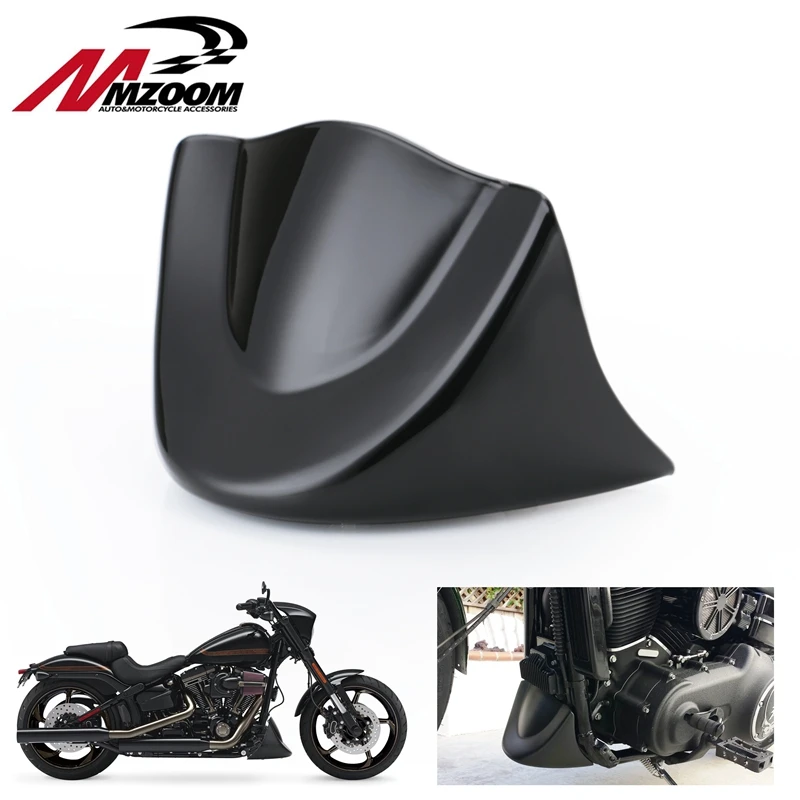 

Motorcycle Glossy Black Front Chin Spoiler Air Dam Fairing Cover Mudguard Air Dam Fairing For Dyna Fat Bob Wide Glide FXDL 2006