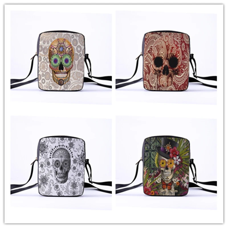 Модные сумки-мессенджеры для женщин, сумка через плечо в стиле панк, Детская сумка через плечо для девочек, детская сумка в стиле черепа, 23x17x5 см