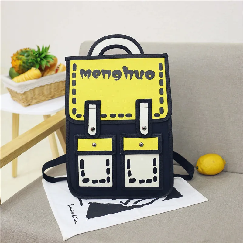 Menghuo 3D Anime Bag Cartoon Women Backpack School Bag 3D Style Canvas 2D Travel Drawing Book Mochila for Teenagers Girl Mochila (3)