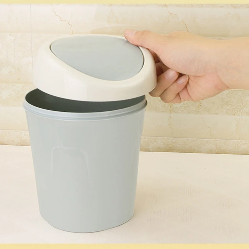 

Waste Bins Plastic Desktop Garbage Cleaning Barrel Home Office Bathroom Trash Can Garbage Box Table Dustbin Sundries Barrel Bins