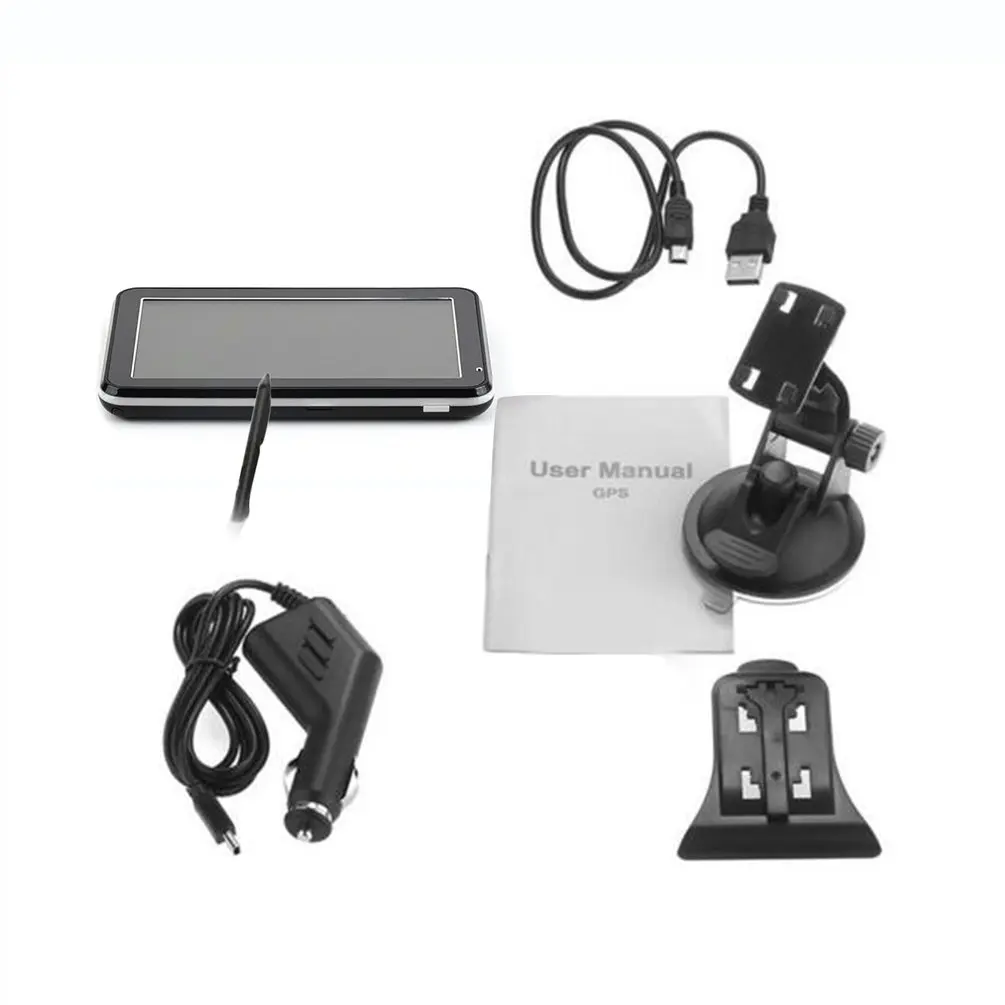  800MB RAM + 8GB ROM GPS Navigation 43-Zoll Touch Screen Tragbare GPS 1800mAh Batterie Europäischen 