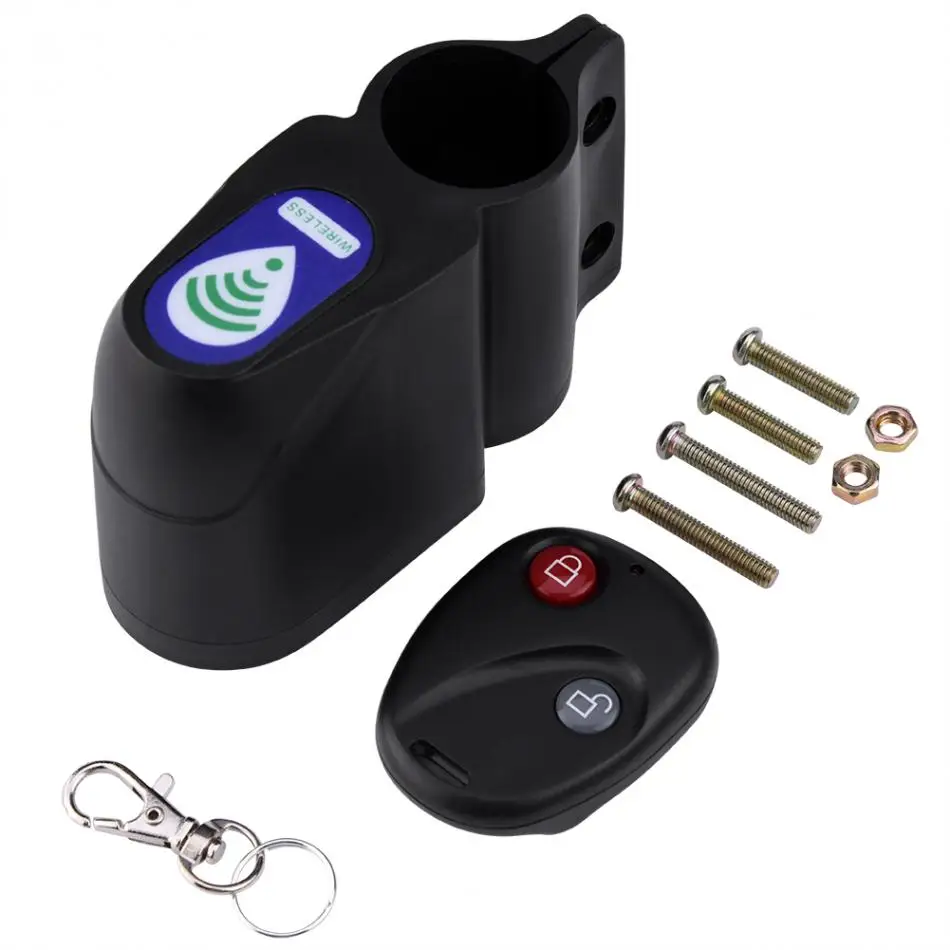 

Professional Wireless Bicycle Alarm Remote Control Bike Lock Shock Sensor Vibration Cycling Security Lock Anti-theft Alarm 110dB