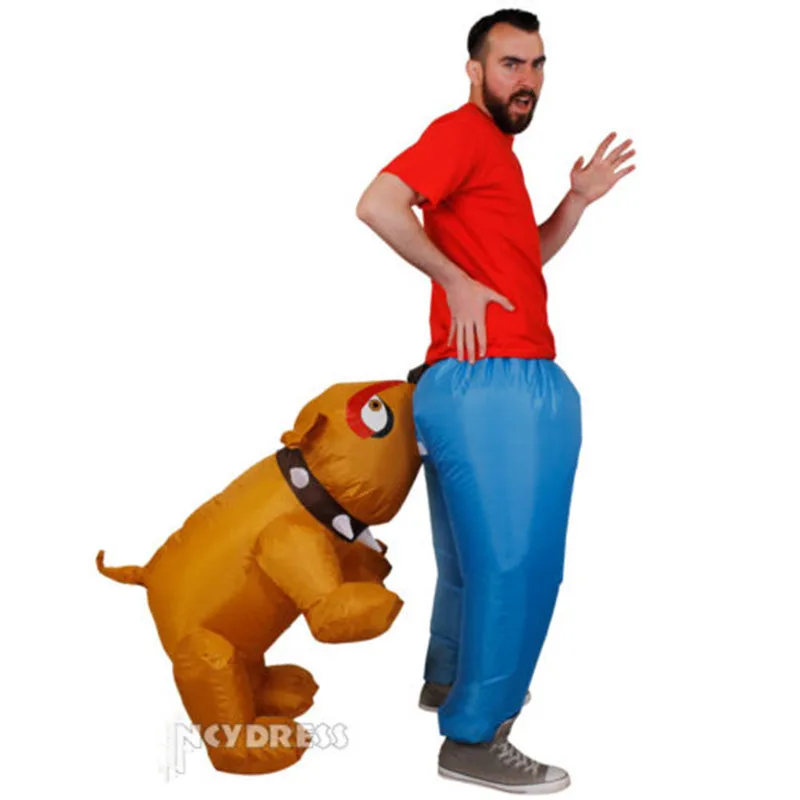 Inflatable dog bite costume Dog mascot costume for Adult Animal