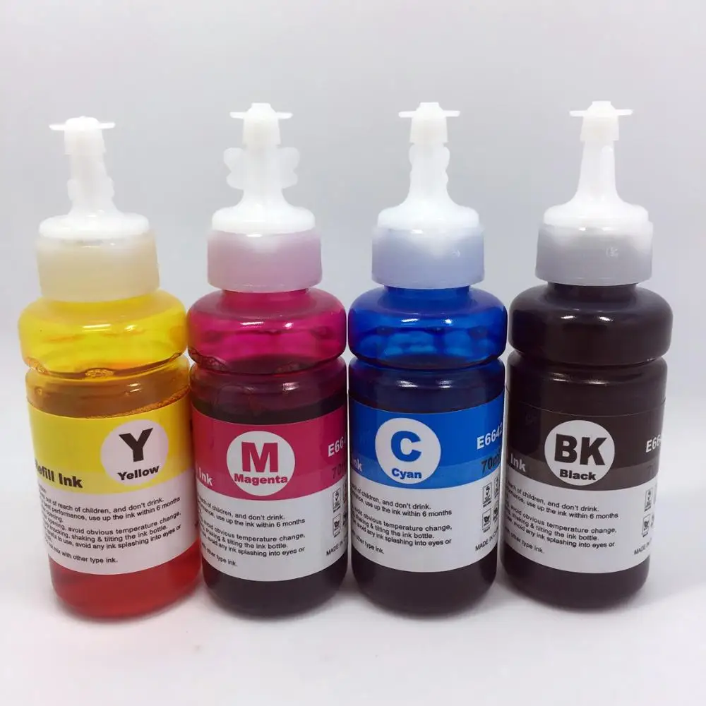 

YOTAT 70ml T6721 -4 / T6641 -4 Dye ink for Epson L100 L110 L120 L132 L210 L222 L300 L310 L312 L355 L350 L362 L366 L550 L555 L566