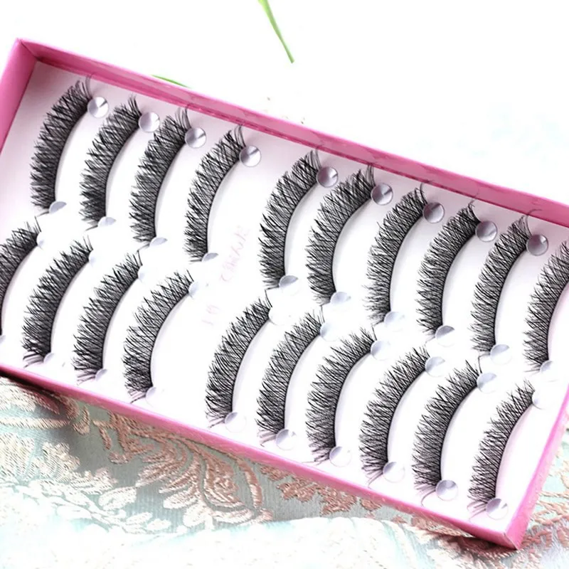10 Pairs/Set Makeup 3D False Eyelashes Soft Long Cross Eye Lashes Natural 10 Pairs/Set Makeup 3D False Eyelashes Soft Long Cross Eye Lashes Natural