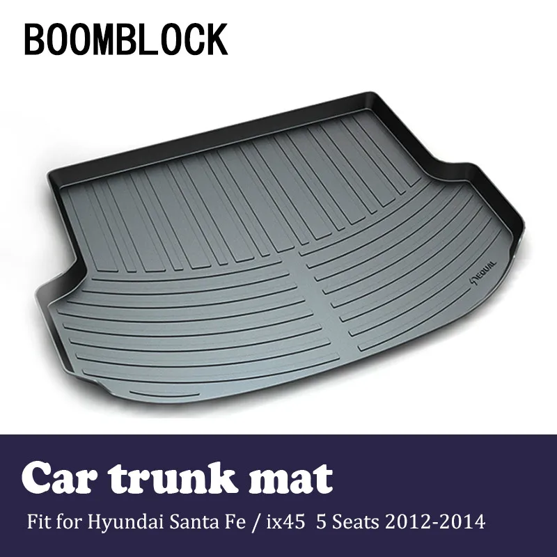 

BOOMBLOCK For Hyundai Santa Fe ix45 5 Seats 2012 2013 2014 Waterproof Anti-slip Car Trunk Mat Tray Floor Carpet Pad Protector