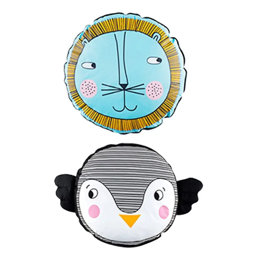 Eco-Friendly Cotton Baby penguin lion Pillow Baby Bolster Cartoon Pattern Waist Cushion Kids Sleep Infant Room Decoration Gift