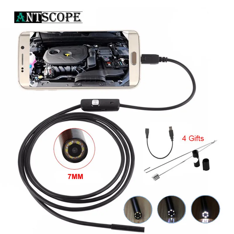 

Antscope 7mm USB Endoscope Camera Android Borescope Snake OTG Waterproof USB Endoscopio Inspection Camera D30