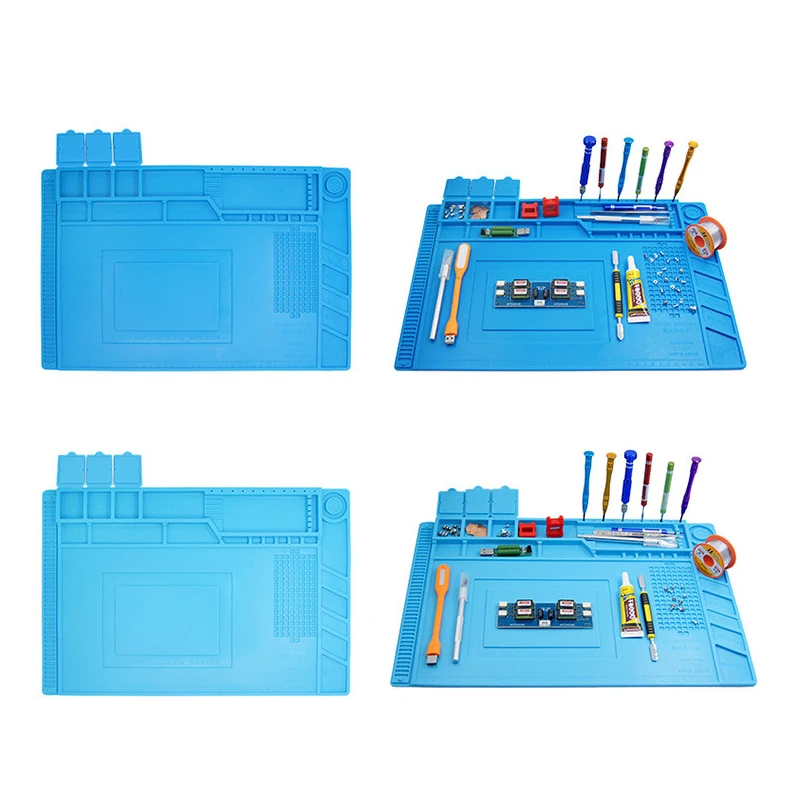 M-Triangle Heat Insulation Pad 45*30cm Phone PC computer desk Magnetic repair platform BGA Anti-static Mat