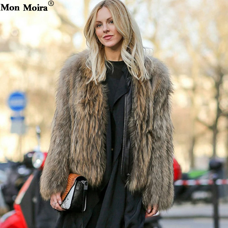 

2018 Winter Fox Fur Coats Women O-neck Zipper Thick Warm Faux Fur Coats And Jackets Women Slim Fit S-6XL Fur Coats cwf0082-5