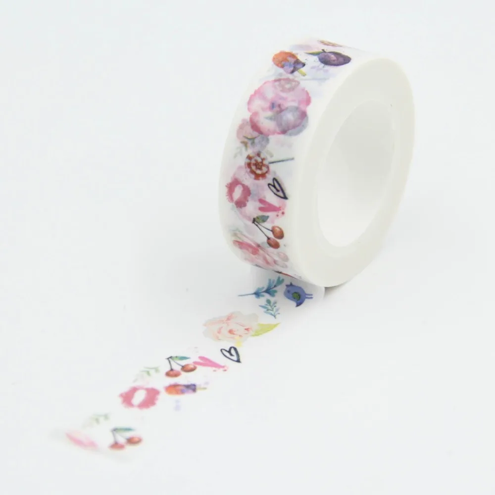Beautiful Flower Bird Washi Paper Masking Tapes DIY Floral Decorative