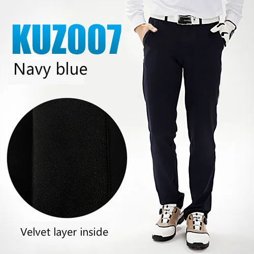 one Pgm Golf Pants Men Golf Club Pgm Sports Trouser For Men Thicken Keep Warm Long Pants Winter Stretch Slim Golf Clothing D0489 - Цвет: one